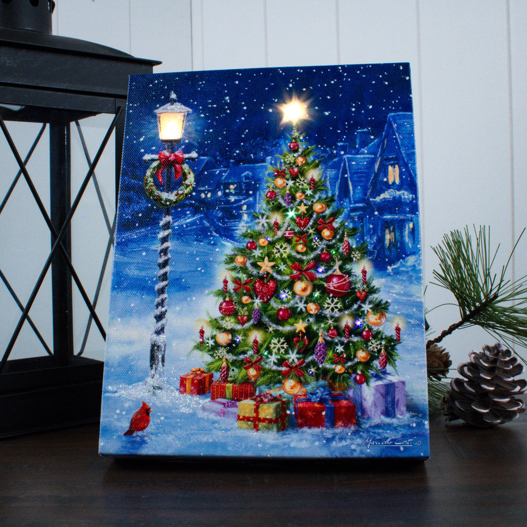Festive Evening 6x8 Lighted Tabletop Canvas