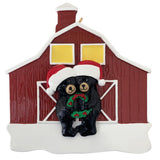 Personalized Black Bear Couple Christmas Ornament – Red Barn Bear Keepsake