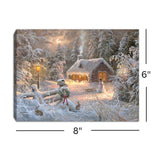 Holiday Home 8x6 Lighted Tabletop Canvas