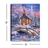 O Come Emmanuel 6x8 Lighted Tabletop Canvas