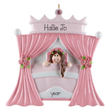 Personalized Bed Time for Princess Ornament, Custom Pink Princess Christmas Keepsake, Gifts for Little Girls , Girly