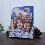 Christmas House 6x8 Lighted Tabletop Canvas