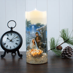 A Savior is Born Fiber Optic Candle