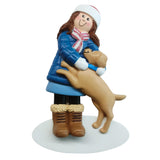 Personalized Dog Mom Christmas Ornament – Woman & Dog Keepsake