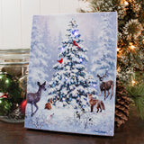 Woodland Christmas 6x8 Lighted Tabletop Canvas