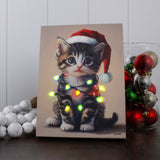 Little Christmas Surprise 6x8 Lighted Tabletop Canvas