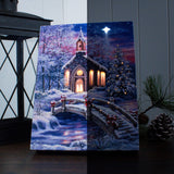 O Come Emmanuel 6x8 Lighted Tabletop Canvas