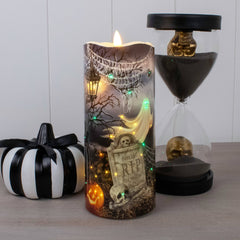 Happy Haunting Fiber Optic Candle