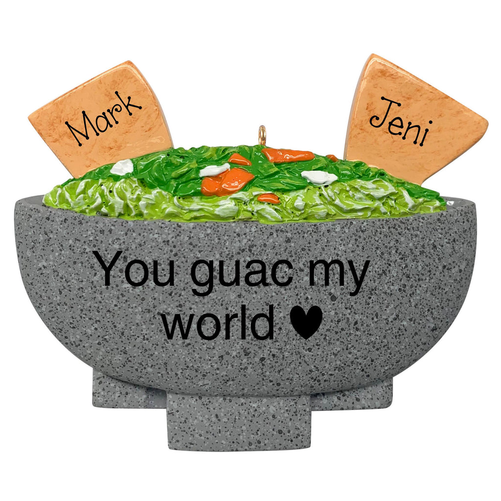 Personalized Chips & Guacamole Couple Christmas Ornament – Funny Couples Gift