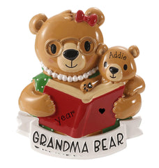 Grandma Bear Personalized Christmas Ornament ~  Best Grandma ~  Grandma's 1st Christmas ~ Father's day Gift~ Grandma and Me Keepsake