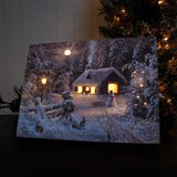 Holiday Home 8x6 Lighted Tabletop Canvas
