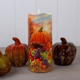 Fall Harvest Fiber Optic Candle
