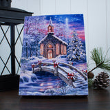 O Come Emmanuel 6x8 Lighted Tabletop Canvas