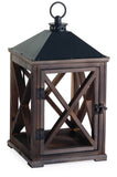 Weathered Espresso Wooden Lantern