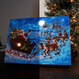 Santa's Magical Flight 8x6 Lighted Tabletop Canvas