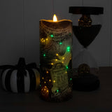 Happy Haunting Fiber Optic Candle