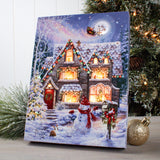 Christmas House 6x8 Lighted Tabletop Canvas