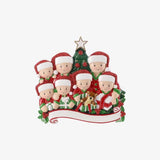 Personalized 7 Grandkids Christmas Morning Christmas Ornament, Family of 7
