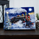 North Pole Express 8x6 Lighted Tabletop Canvas