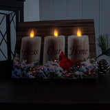 Bless Our Home Christmas 8x6 Lighted Tabletop Canvas