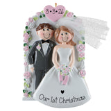 Personalized Our First Christmas Wedding Ornament – Bride & Groom Newlywed Keepsake