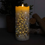 Woodland Christmas Fiber Optic Candle