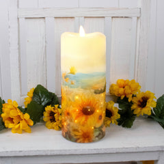 Sunflower Bliss Fiber Optic Candle