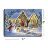 Christmas Light Lane 8x6 Lighted Tabletop Canvas