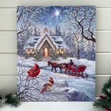 A Christmas Journey 16x20 Fiber Optic Canvas