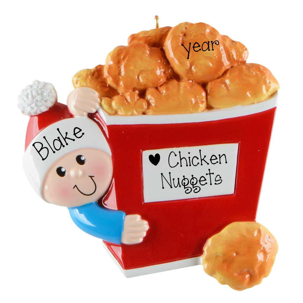 Personalized Chicken Nugget Christmas Ornament – Funny Food Lover Keepsake