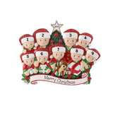 Family of 8 Personalized Christmas Ornament, 8 Grandkids Keepsake