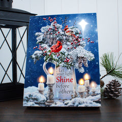 Candle Light Christmas 6x8 Lighted Tabletop Canvas