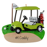 Golf Cart Christmas Ornament, Hand-Personalized Gift for Dad