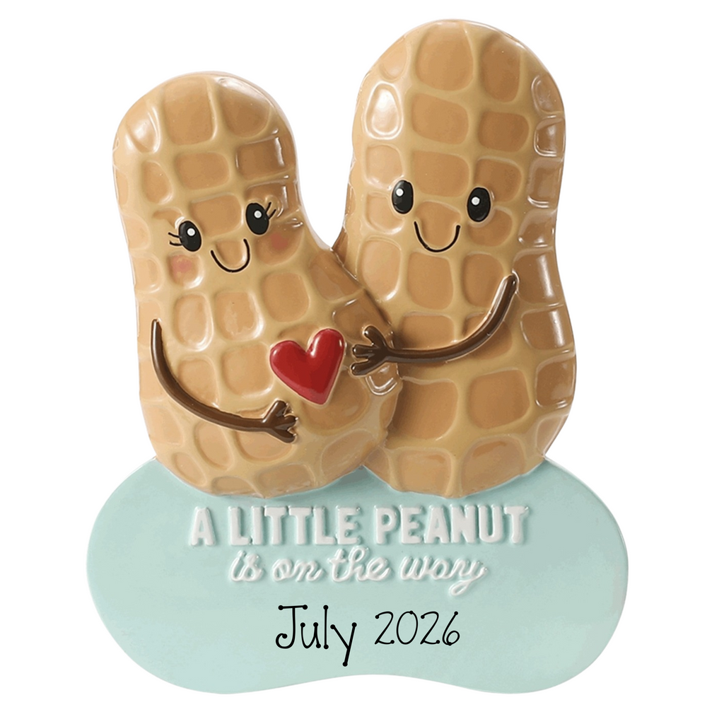 A Little Peanut is on its Way Personalized Christmas Ornament