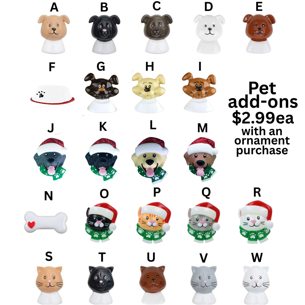 Pet Add On, Dog Adhesive or Cat Add Ons