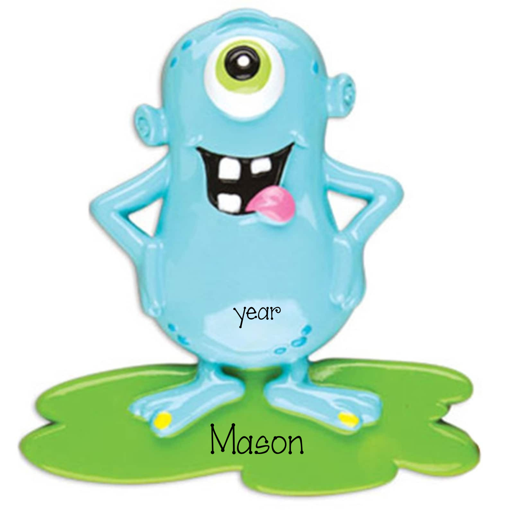 Personalized MONSTER Ornament ~ Personalized Blue Monster Ornament ~ Cute Monster Ornament ~ Custom Holiday Monster Gift