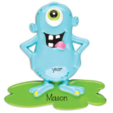 Personalized MONSTER Ornament ~ Personalized Blue Monster Ornament ~ Cute Monster Ornament ~ Custom Holiday Monster Gift