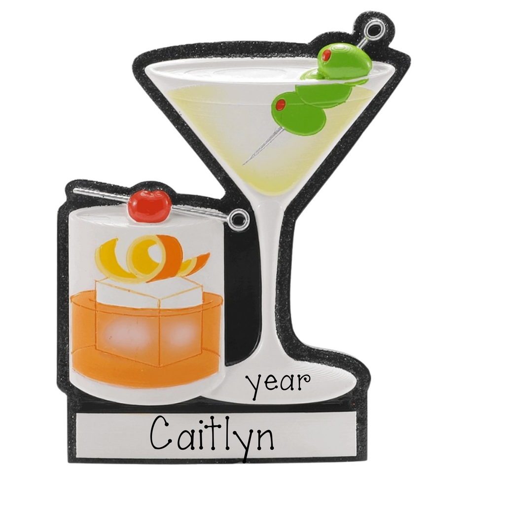 Mixologist Personalized Christmas Ornament ~ Bartender Ornament ~ Martini