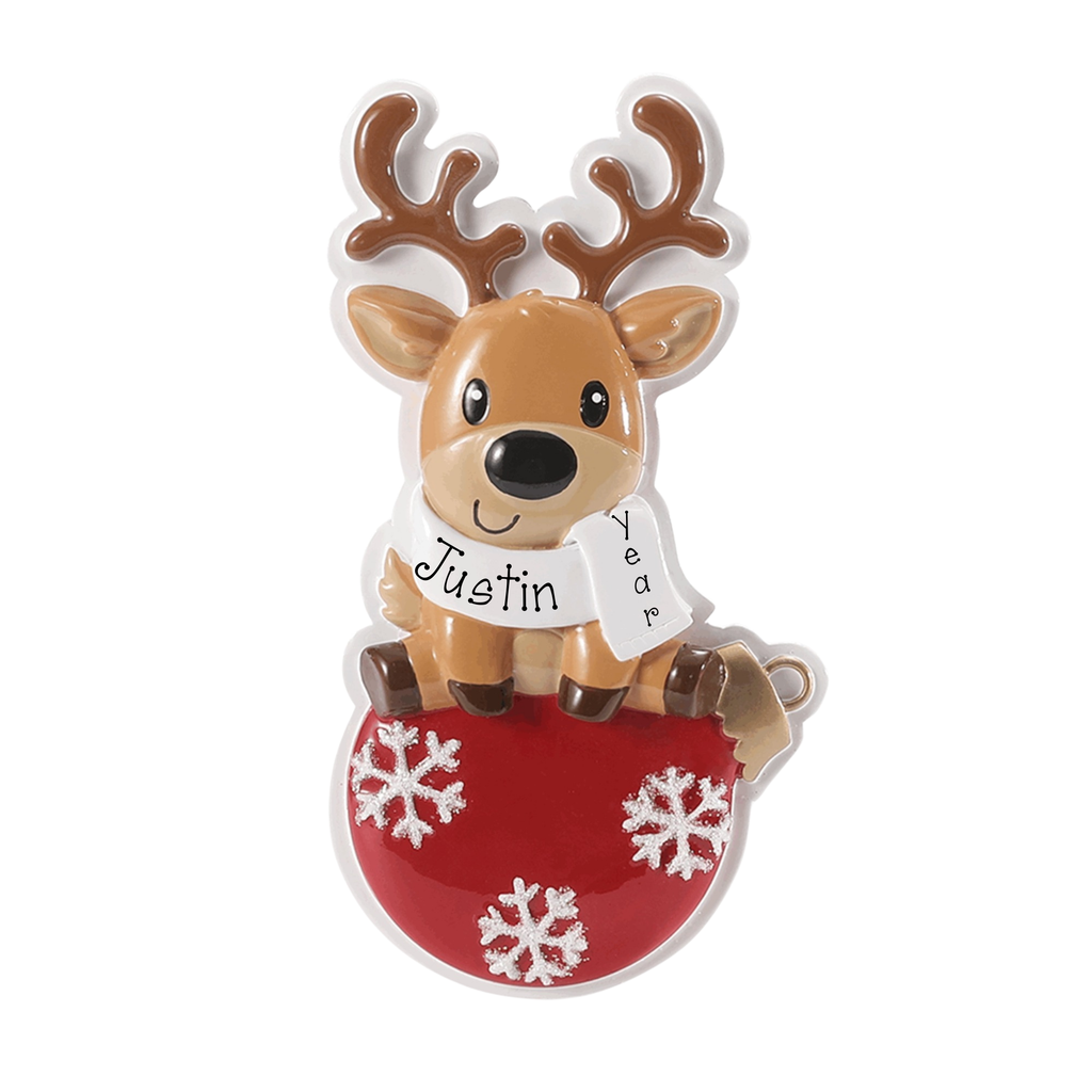 Personalized Reindeer Christmas Ornament