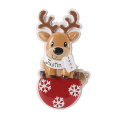 Personalized Reindeer Christmas Ornament