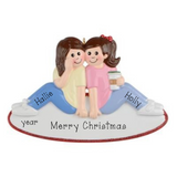 Girl Friends Personalized Christmas Ornament~ Friends Drinking Coffee