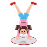 Gymnast Handstand Girl Ornament ~ Cartwheel Ornament Personalized Christmas Ornament
