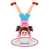 Gymnast Handstand Girl Ornament ~ Cartwheel Ornament Personalized Christmas Ornament