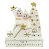 Couple's 50th WEDDING ANNIVERSARY Ornament ~ Hand Personalized Ornament ~ Golden Anniversary