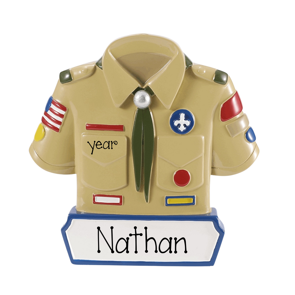 Boy SCOUT Personalized Christmas Ornament ~ Boys Club Ornament