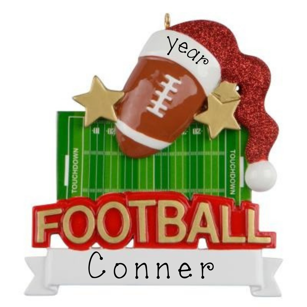 Personalized Football Christmas Ornament ~ Football Field Ornament
