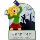 Personalized Concert Ornament for a Female Blonde ~ Music Festival Christmas Ornament (Copy)