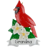 Personalized Red Cardinal Christmas Ornament
