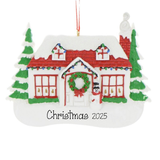 Personalized New Home Ornament ~ First Christmas In New Home ~ Red House