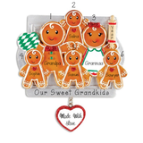 Family of 6 GINGERBREAD~Personalized Christmas Ornament